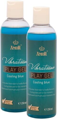 Kal-Play Gel Cooling Blue 2x250 Ml I Lubrifiant Refroidissant I Lubrifiant À Base D'eau I Lubricant Gel Pour Jouets En Silicone & Préservatifs En Latex I Lubrification À Base D'eau