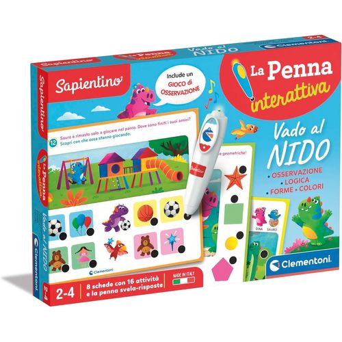 Sapientino Interactive-Aller Au Nid-Chede Stylo,Jeu Éducatif 2 Ans,Électronique Parlante,En Italien,Batteries Incluses,Made In Italy,Multicolore,16457