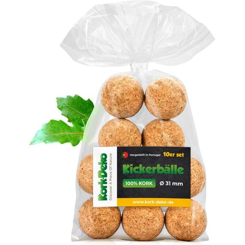 Balle Baby Foot Liege|Balle Babyfoot Naturelle Ø 3,1 cm,Lot de 10