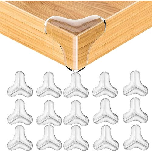 16 Pcs T Coin De Table Protection Bebe Protection Coin De Table Bébé Clair Silice Protege Coin De Table Bebe Protection Angle De Table Avec Une Super Colle Améliorée Pour Tables Et Coins De Meubles