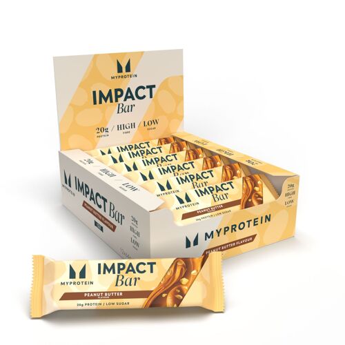 Barre Protéinée Impact - 12 X 64g - Beurre D'arachides 