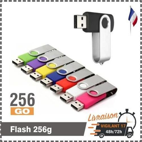 TEMPSA 256GO Clé USB 3.0 Rotatif U Disk Haute Vitesse Mémoire Stick NOIR