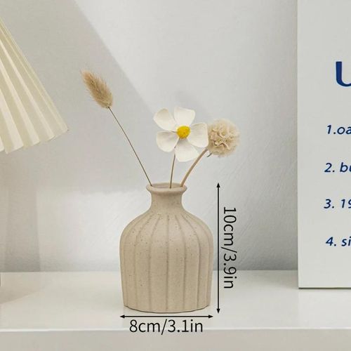 Vase à fleurs en céramique rétro,Vase décoratif de Table,Pot d'arrangement de fleurs séchées,cadeaux de mariage à domicile,Vase esthétique,ornement de bureau-S2 Ceramic vase-