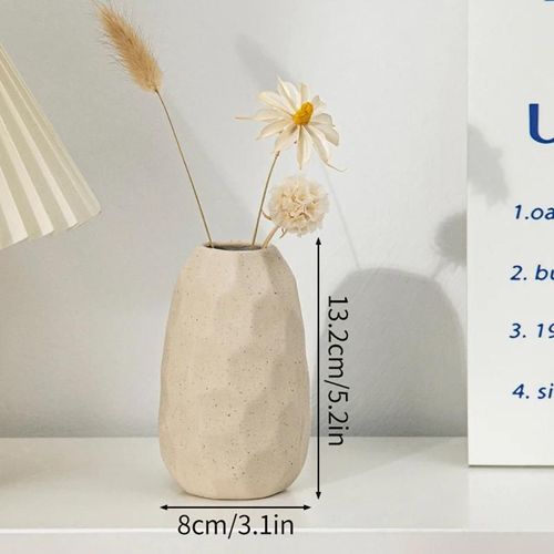 Vase à fleurs en céramique rétro,Vase décoratif de Table,Pot d'arrangement de fleurs séchées,cadeaux de mariage à domicile,Vase esthétique,ornement de bureau-S5 Ceramic vase-