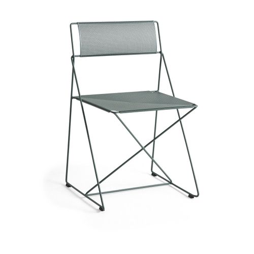 Chaise En Acier Avec Revêtement En Poudre Gris-Vert 50x45x77cm X-Line - Hay