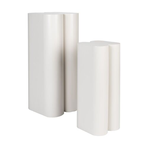 2 Supports pour plantes en fer beige 36x35x80cm Shape - Zuiver