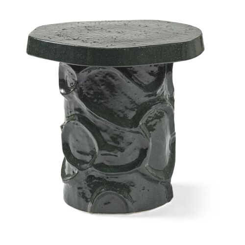 Table d'appoint en grès vert foncé 39x35x40cm Mena - Serax