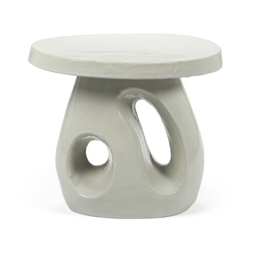 Table d'appoint en grès gris 52x37x45cm Amé - Serax