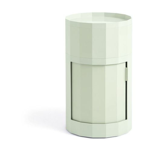 Table De Chevet En Plastique Recyclé Vert Menthe À Facettes 38x38x66cm Facet - Hay