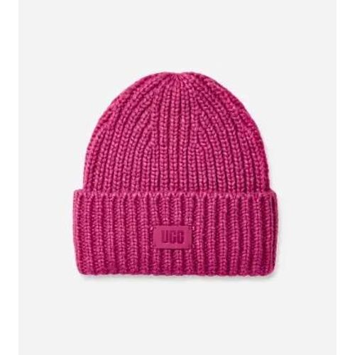 Bonnet Côtelé Épais Ugg Pour Enfant | Ugg Ue In Chroma Pink, Taille O/S, Tricot