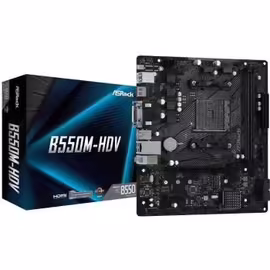 ASRock B550M-HDV - Carte-mère - micro ATX - Socket AM4 - AMD B550 Chipset - USB 3.2 Gen 1 - Gigabit LAN - carte graphique embarquée (unité centrale requise) - audio HD (8 canaux)