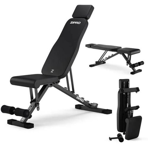 Zipro Banc De Musculation Pliable Polyvalent Pour Exercices De Banc - Entraînement Fitness Etabdominaux Et Haltères Grind