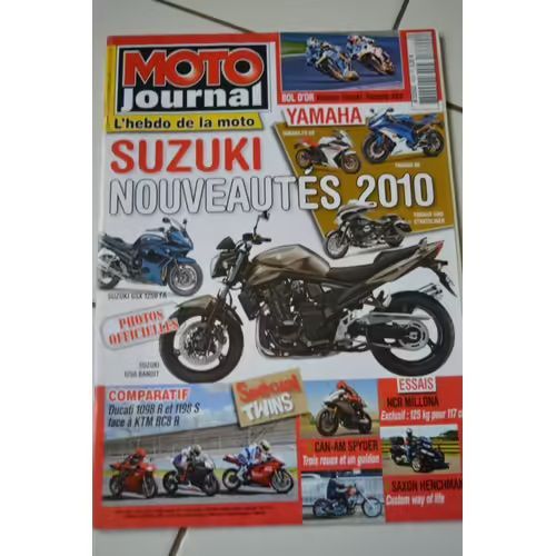 Moto Journal 1872 De 2009 Ducati 1198s,Ktm Rc8r,Ducati 1098r,Can Am Spyder Rt,Ncr Millona One Shot,Saxon Henchman 1600,Bol D'Or,