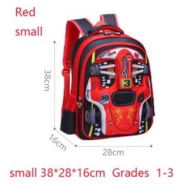 Sac à dos de voiture 3D léger et étanche,sac à dos préscolaire pour enfants de la maternelle,pour jeunes garçons et filles,red-M