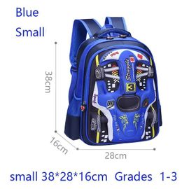 Sac à dos de voiture 3D léger et étanche,sac à dos préscolaire pour enfants de la maternelle,pour jeunes garçons et filles,blue-M