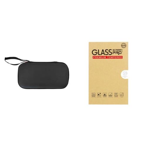 Étui de protection portable pour Rg40xx h, étui rigide de transport avec sangle à main, sac de rangement pour accessoires ANBERNIC RG40XX H,Bag and Protector
