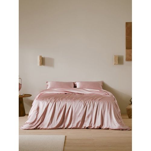 Lilysilk Housse De Couette Soie 25 Momme Rose Pastel 200x200cm Luxueuse Et Douce