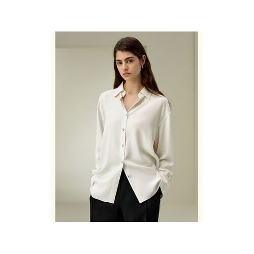 Lilysilk Chemisier Soie La Chemise En Soie Décontractée Essentielle Dans Votre Garde-Robe Style Moderne Blanc Naturel M