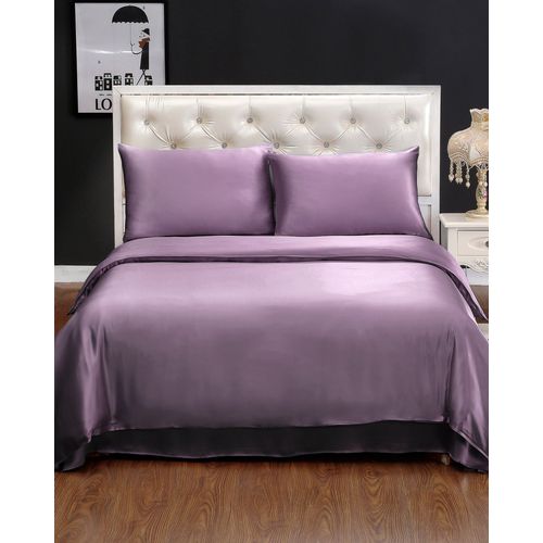 Lilysilk Linge Lit Soie Lavande Sans Couture Plus De Luxe 100 Soie Plus Longtemps Et Plus Écologique 240x220cm+2x65x65cm