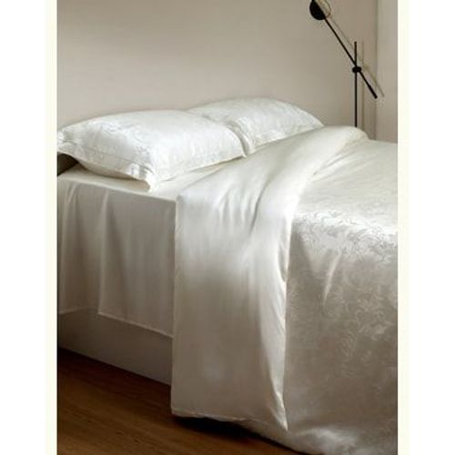 Lilysilk Housse De Couette Soie Soie Charmeuse Douce Sur L'envers 100% Soie De Mûrier Naturellement Antibactérien Blanc Naturel 140x200cm