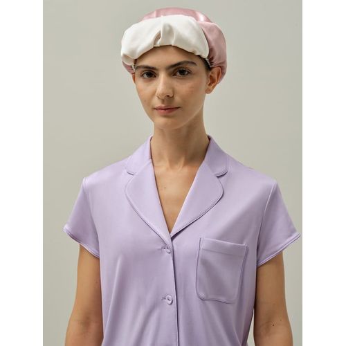 Lilysilk Bonnet De Nuit Soie Multicolore Rosy-Pink-Natural-White, Taille Unique, Protection & Style