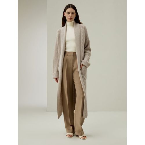 Lilysilk Gilet Cachemire & Laine Millet Taille L - Doux, Chaud & Élégant Avec Col Replié