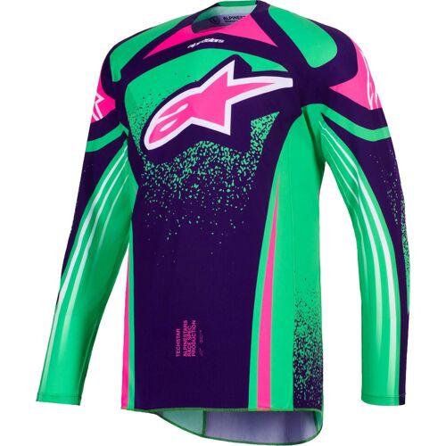 Alpinestars Techstar Nomur Maillot De Motocross, Pourpre, Taille S Pour Hommes