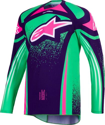 Alpinestars Techstar Nomur Maillot De Motocross, Pourpre, Taille S Pour Hommes