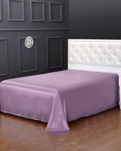 LILYSILK Parure Lit En Soie Lavande Sans Couture Hypoallergénique 100 Soie Doux Pour La Peau Et Respirant