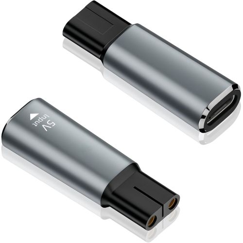 Kalanka-2 Pcs 5v Type-C Chargeur Adaptateur, Pour Tondeuse À Cheveux Rasoir, Tondeuses À Cheveux, Et Autres Appareils Électriques, Compatible Avec Qp2734, Qp2824, Qp2724, Qp2834, Qp4631, Mg7930, Mg79
