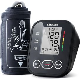 Tensiomètre Bras Électronique-Grand Écran Lcd-Alimentation Double-Taille De Brassard Réglable-Mémoire De 2 * 99,Tensiometre Bras Avec Fonction De Détection Battements Irréguliers (Noir)