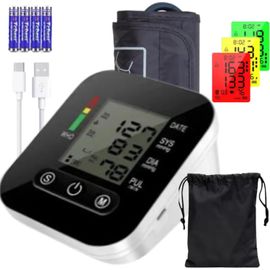 Tensiomètre Électronique Intelligent Pour Le Bras Avec Brassard À Large Amplitude,Appareil De Mesure De La Tension Artérielle Numérique,Grand Écran Led Rétro-Éclairé