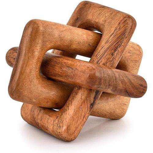 Tables Basses En Bois À 3 Maillons-Décoration De Salon-Aspect Unique-Accessoires Durables (12,7x12,7x12,7 Cm)