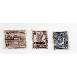 Pakistan- Lot De 3 Timbres Oblitérés Divers