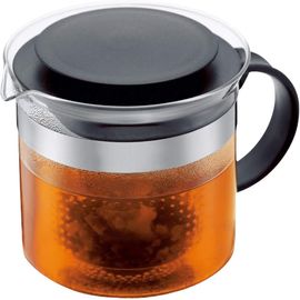 Subzonal-1875-01 - Bistro Nouveau - Théière En Verre Avec Couvercle - Filtre Plastique - 1 L, Noir