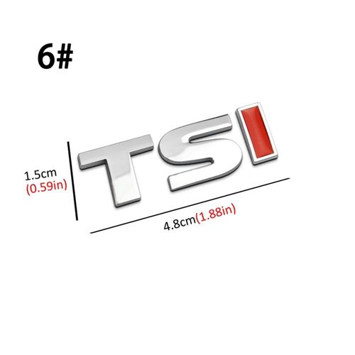 Garde-Boue Arrière Tsi Pour Voiture,Lettres En 3d Et En Métal,Badge D'emblème Pour Côté Du Coffre De Véhicule,Accessoire Autocollant Et Universel,Décoration Automobile,1 Pièce - Type Type-6