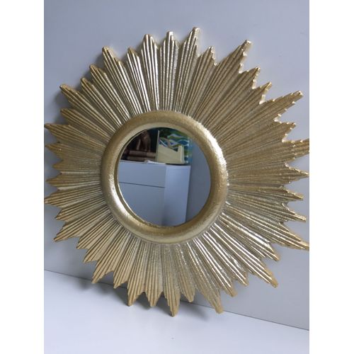 Miroir Soleil Mural Doré Design Style Baroque Moderne Contemporain Art Loft