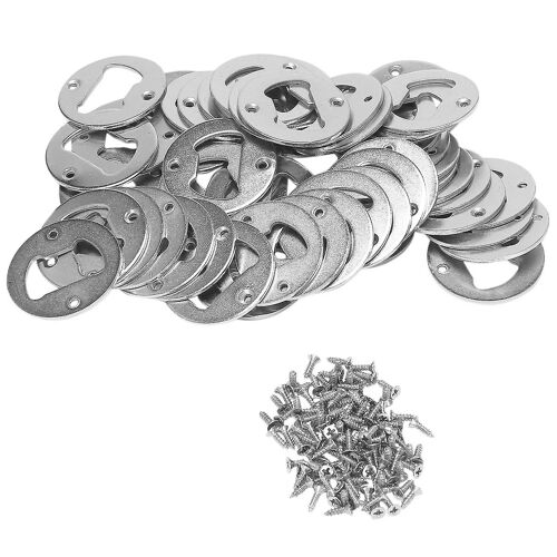 50 Set Insert D'ouvre-Bouteille, Acier Inoxydable Rond Bricolage Décapsuleur Kit Matériel Pièces De Quincaillerie Sup