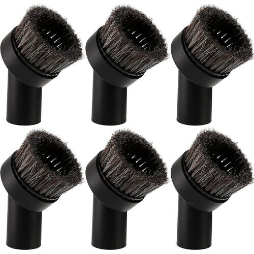 Lot de 6 brosses d'aspirateur rondes de 32 mm (1,25 po), accessoire de rechange en crin de cheval