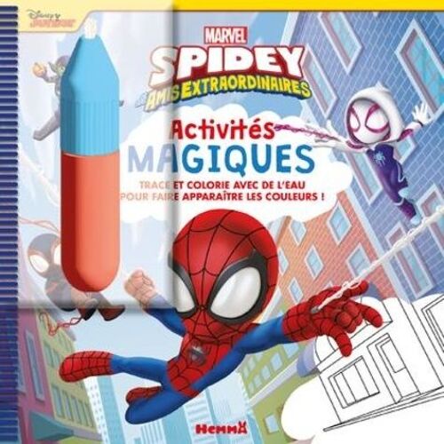 Activités Magiques Spidey Et Ses Amis Extraordinaires - Trace Et Colorie Avec De L'eau Pour Faire Apparaître Les Couleurs ! Avec 1 Feutre À Eau