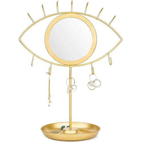 Miroir de maquillage en forme d'?il avec porte-bijoux pour coiffeuse, coiffeuse, décoration d'intérieur