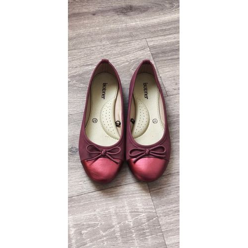 Ballerines Plates Rouge Foncé Taille 37 Marque Isotoner 