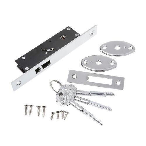 Serrure à crochet pour porte coulissante en alliage d'aluminium durable 2025, serrure à pêne à clé en forme de croix pour Fr