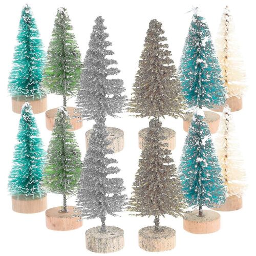 Lot de 60 mini sapins de Noël miniatures pour décoration de table