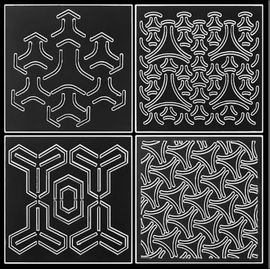 Lot Pochoirs Acrylique Broderie Sashiko