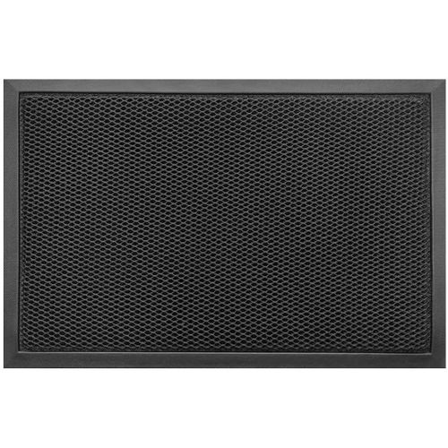 Sjzg-Paillasson En Maille 3d Très Résistant Pour Intérieur Et Extérieur, Entrée, Terrasse, Jardin, Garage - Profil Bas - Antidérapant - Lavable En Machine - Noir - 60 X 40 Cm