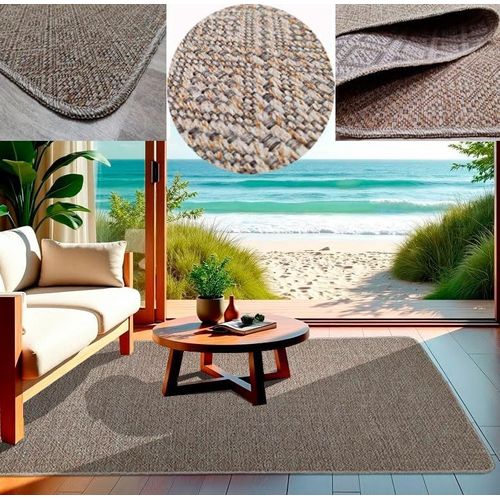 Sjzg-Tapis Rubis Pour Extérieur Et Intérieur Petit - Terrasse, Jardin, Entrées, Couloirs, Balcon, Salle À Manger, Cuisine - Disponible En Or Et Beige - 40 X 60 Cm.