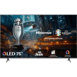 Hisense 75E7NQ PRO - 75" E7NQ Pro Series TV LCD rétro-éclairée par LED - QLED - Smart TV - VIDAA - 4K UHD (2160p) 3840 x 2160 - HDR - Quantum Dot, Direct LED - noir, gris...