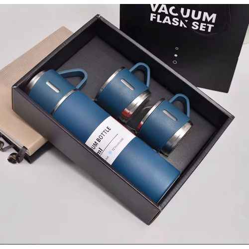 Tasse Thermique À Double Paroi De 500ml, Coffret Cadeau, Tasse À Thé, Gobelet En Acier Inoxydable 304, Flacon À Vide Portable Avec 2 Tasses Supplémentaires.