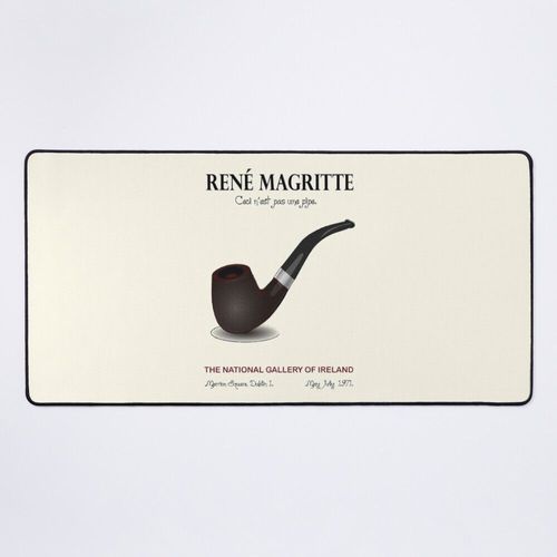 Grand Tapis de Souris Gaming pour Bureau RENÉ-MAGRITTE 75x40cm Antidérapante Clavi